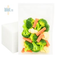 Lot de sacs gaufrés 25x35 cm avec légumes frais sous vide
