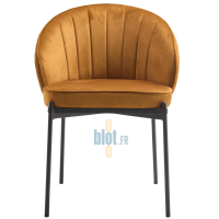 Chaise ROSALIE moutarde vue de face