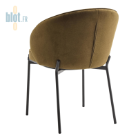 Chaise ROSALIE verte olive vue de dos.