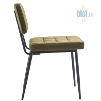 Chaise LIPARI vert olive vue de profil