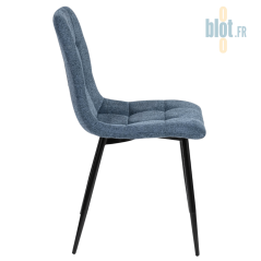 Chaise CARLA bleu vue de côté