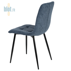 Chaise CARLA bleu vue arrière trois-quarts