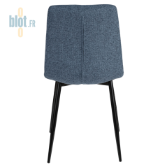 Chaise CARLA bleu vue de dos
