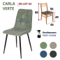 Chaise LIPARI vert olive lot de 2 avec dimensions indiquées