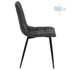 Chaise CARLA anthracite – vue de profil gauche