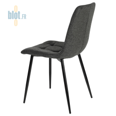 Chaise CARLA anthracite – vue de trois quarts arrière