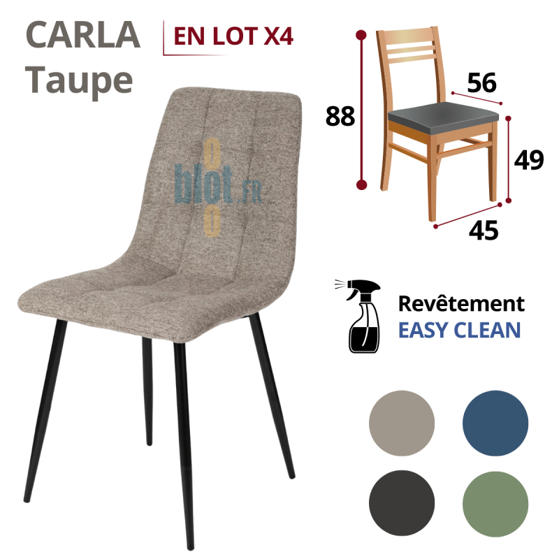 Chaise CARLA - Taupe