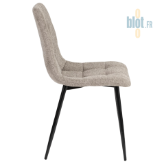 Chaise CARLA taupe – vue de profil gauche