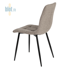Chaise CARLA taupe – vue de trois quarts arrière