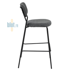 tabouret AGATE gris professionnel profil latéral avec assise ergonomique