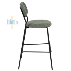 tabouret AGATE vert professionnel profil latéral avec assise ergonomique