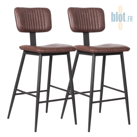 Tabouret VIRGINIA - Marron foncé