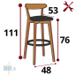 Tabouret VIRGINIA - Marron foncé Tabouret VIRGINIA - Marron foncé