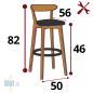 Chaise VIRGINIA - Marron foncé Chaise VIRGINIA - Marron foncé
