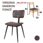 Chaise VIRGINIA - Marron foncé Chaise VIRGINIA - Marron foncé