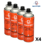 Cartouches de gaz butane Matfer 380 ml pour chalumeau professionnel, recharge cuisine et pâtisserie.