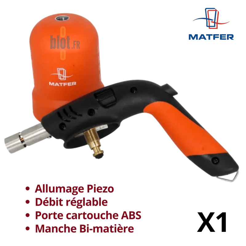 Chalumeau à gaz Matfer – Poignée pro & Flamme réglable Chalumeau à gaz Matfer – Poignée pro & Flamme réglable
