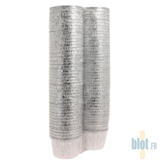 Pile de godets aluminium GO105 emballés – conditionnement lot professionnel