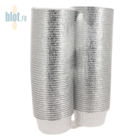 Colonne de godets aluminium GO125 emballés sous film pour usage professionnel