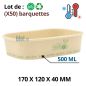 (X50) – Barquettes bambou + PP - (500 ML) – (17 × 12 × 4 CM) (X50) – Barquettes bambou + PP - (500 ML) – (17 × 12 × 4 CM)