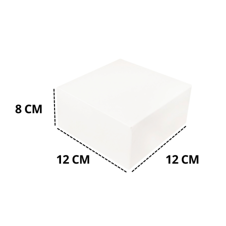 Lot de 50 Boîtes pâtissières blanches – (12 × 12 × 8 CM)