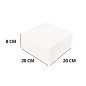 Lot de 50 Boîtes pâtissières blanches – (20 × 20 × 8 CM) Lot de 50 Boîtes pâtissières blanches – (20 × 20 × 8 CM)