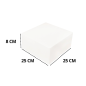 Lot de 50 Boîtes pâtissières blanches – (25 × 25 × 8 CM) Lot de 50 Boîtes pâtissières blanches – (25 × 25 × 8 CM)
