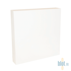 Boîte pâtissière blanche 32x32x5 cm posée verticale fermée