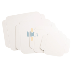 (X250) – Carré rainé carton blanc – (27×27 CM)