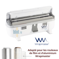 Dévidoir Wrapmaster 3000 ouvert – distributeur professionnel pour film étirable, aluminium ou papier cuisson 30 cm