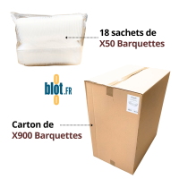 Carton de 900 boîtes alimentaires 250 ml – 18 sachets de 50 barquettes PP empilables avec couvercle