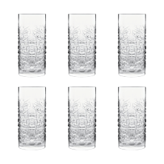 Lot de 6 verres Mixology Texture 48 cl Luigi Bormioli – verrerie italienne transparente en relief