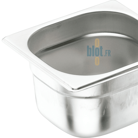 (GN 1/6) - Bac Gastronorme Inox 1,6 L – (17.6×16.2×10 CM)