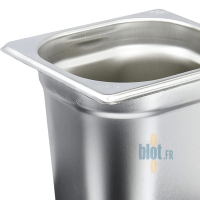 Bac inox GN 1/6 Lacor – récipient gastronorme profond en acier inoxydable brillant