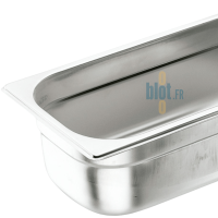 Bac gastronorme inox GN 1/2 32.5×26.5×10 cm avec indication des dimensions