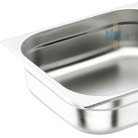 Cuve gastronorme inox GN 2/3 avec rebord renforcé