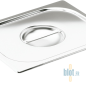 (Couvercle GN 1/4) - Inox avec Poignée – (26.5×16.2 CM)