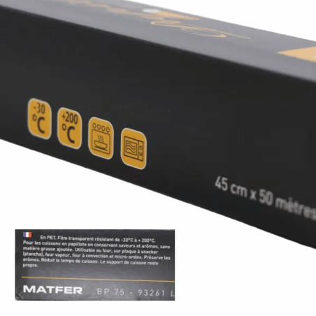 Film de Cuisson Papillote Thermorésistant - 45 cm x 50 m