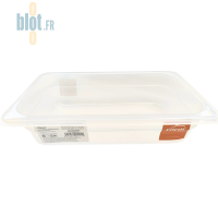 bac GN 1/4 polypropylène transparent vu de face
