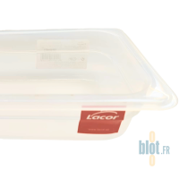 rebord du bac GN 1/4 en polypropylène avec étiquette Lacor