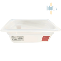 Bac GN 1/4 en polypropylène transparent vu de face