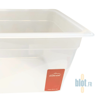 angle du bac gastronorme GN 1/3 en polypropylène alimentaire