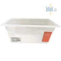 Bac GN 1/3 transparent en polypropylène vu de face