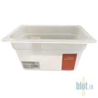 Bac GN 1/4 en polypropylène 15 cm de profondeur – récipient alimentaire professionnel Lacor