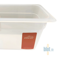 Zoom bac gastronorme GN 1/4 polypropylène transparent Lacor – contenance 3,7 litres