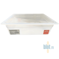 bac GN 1/2 polypropylène vue latérale transparente