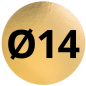 (X100) – Rond Carton (Or/Noir) - Ø14 CM (X100) – Rond Carton (Or/Noir) - Ø14 CM