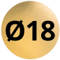 (X100) – Rond Carton (Or/Noir) - Ø18 CM (X100) – Rond Carton (Or/Noir) - Ø18 CM