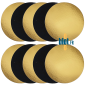 (X100) – Rond Carton (Or/Noir) - Ø32 CM