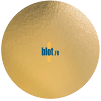 Rond carton or 36 cm en vue rapprochée.